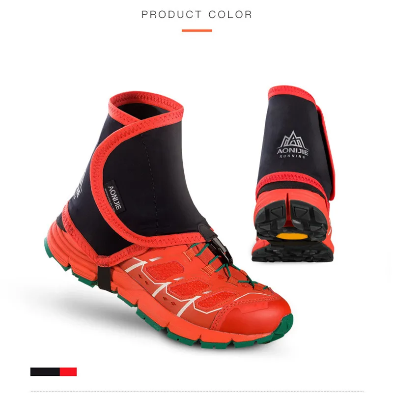 Outdoor Unisex High Trail Reflective Gaiters Protective Mud-proof Insect-proof Sandproof Shoe Cover For Running Jogging Marathon
