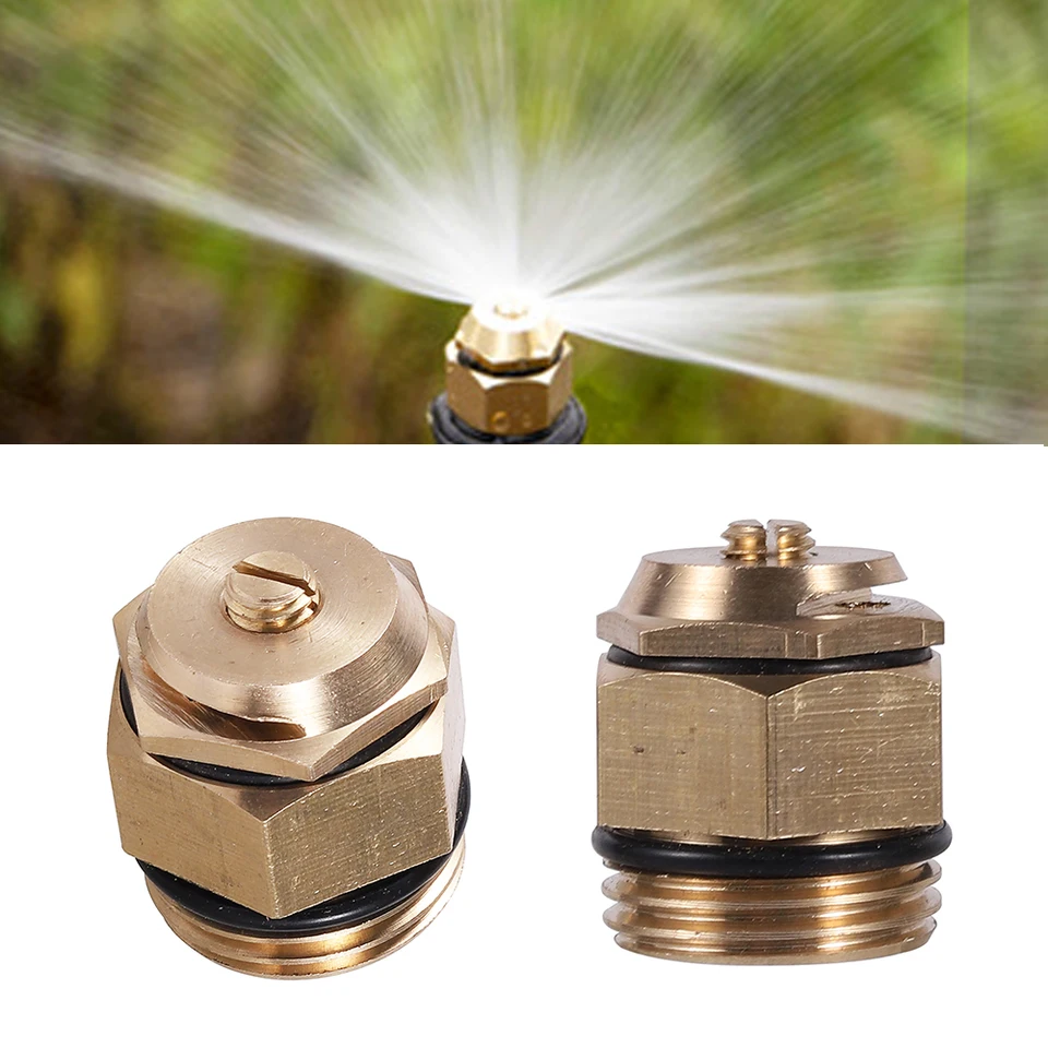 10 Ugelli Per Irrigazione In Ottone Regolabili A Spruzzo - Per Giardino, Balcone E Serra