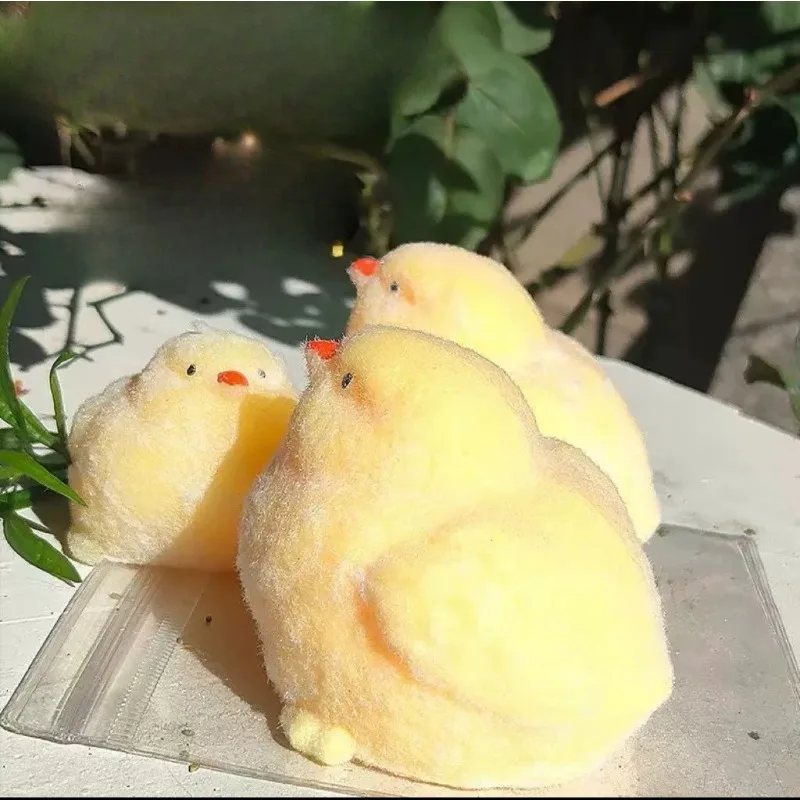 Chubby Sensory Chicken Squishy - Food-Grade Silicone Stress Relief Toy for Adults, Ultra-Soft Creamy Slime Texture with Lifelike