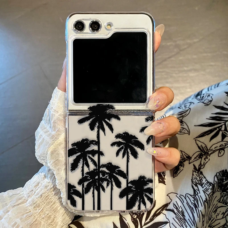 Floral Oil Painting Clear Hard Case