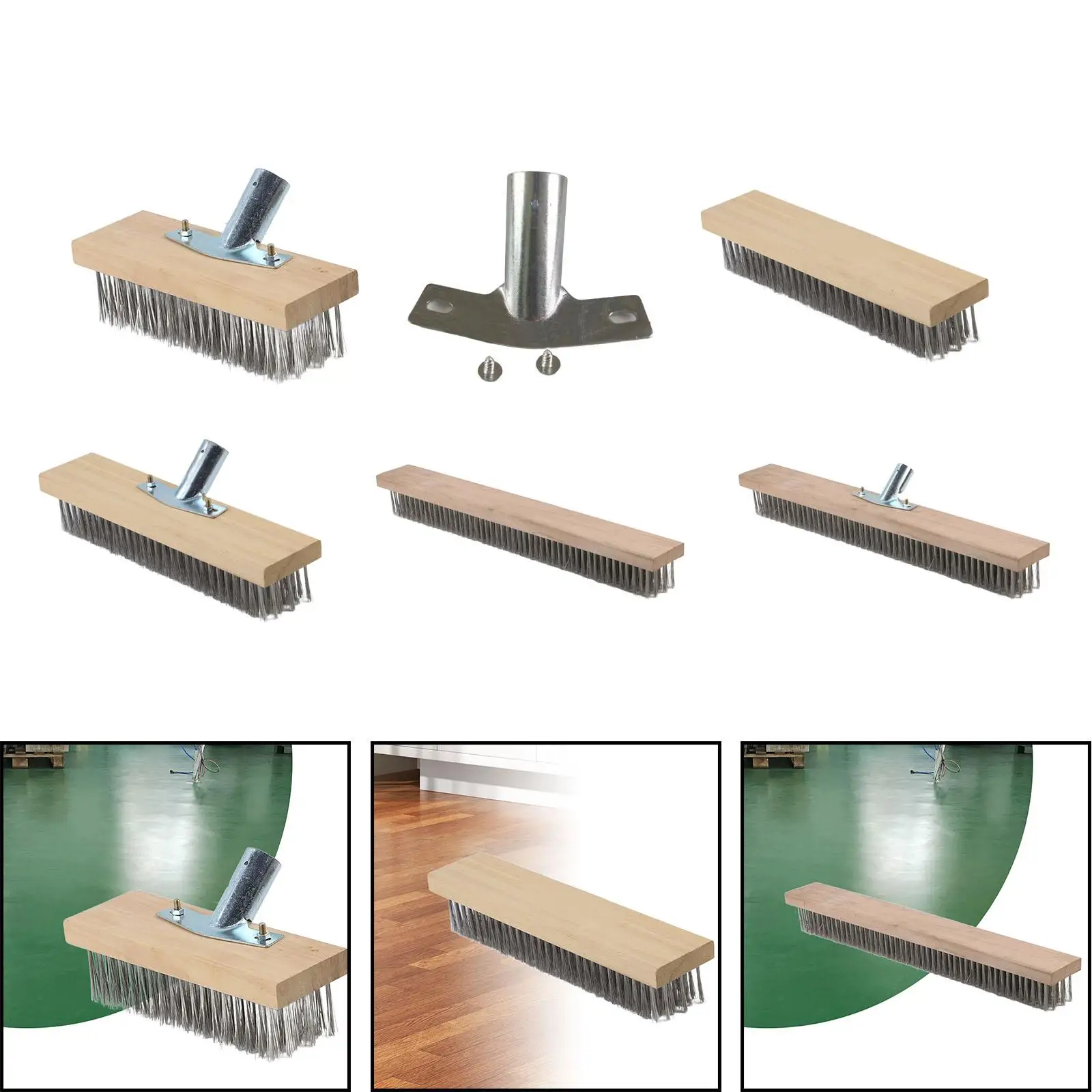 Wire Broom, Wire Deck Brush, Removes Wire Scratches, Cleaning Brushes, Metal