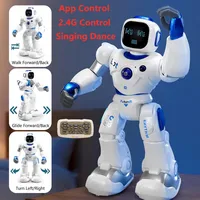2.4G Remote Control Smart Robot With Recording Can Music Dance Program Touch Control App Control Robots For Kids Gift RC Toy Gif 1