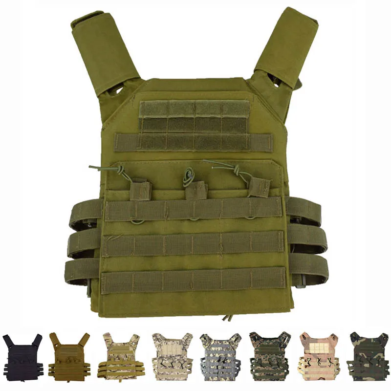Equipaggiamento Militare Caccia Body Armor Jpc Molle Plate Carrier Vest Protezione Wargame 600D Nylon Airsoftsports Gilet Tattico
