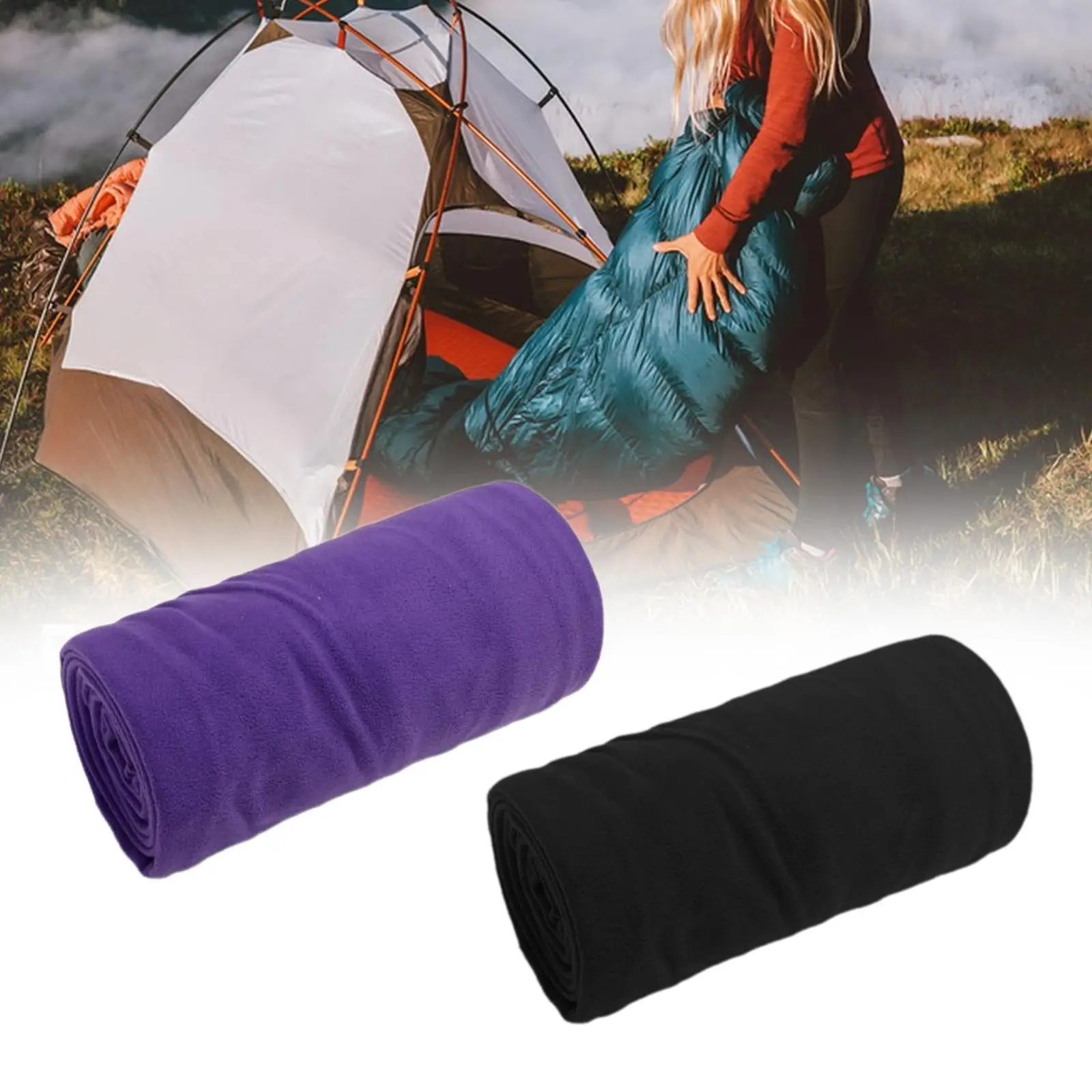 Fleece Sleeping Bag Inner Blanket Inner Blanket Soft Sheet with Double Zipper