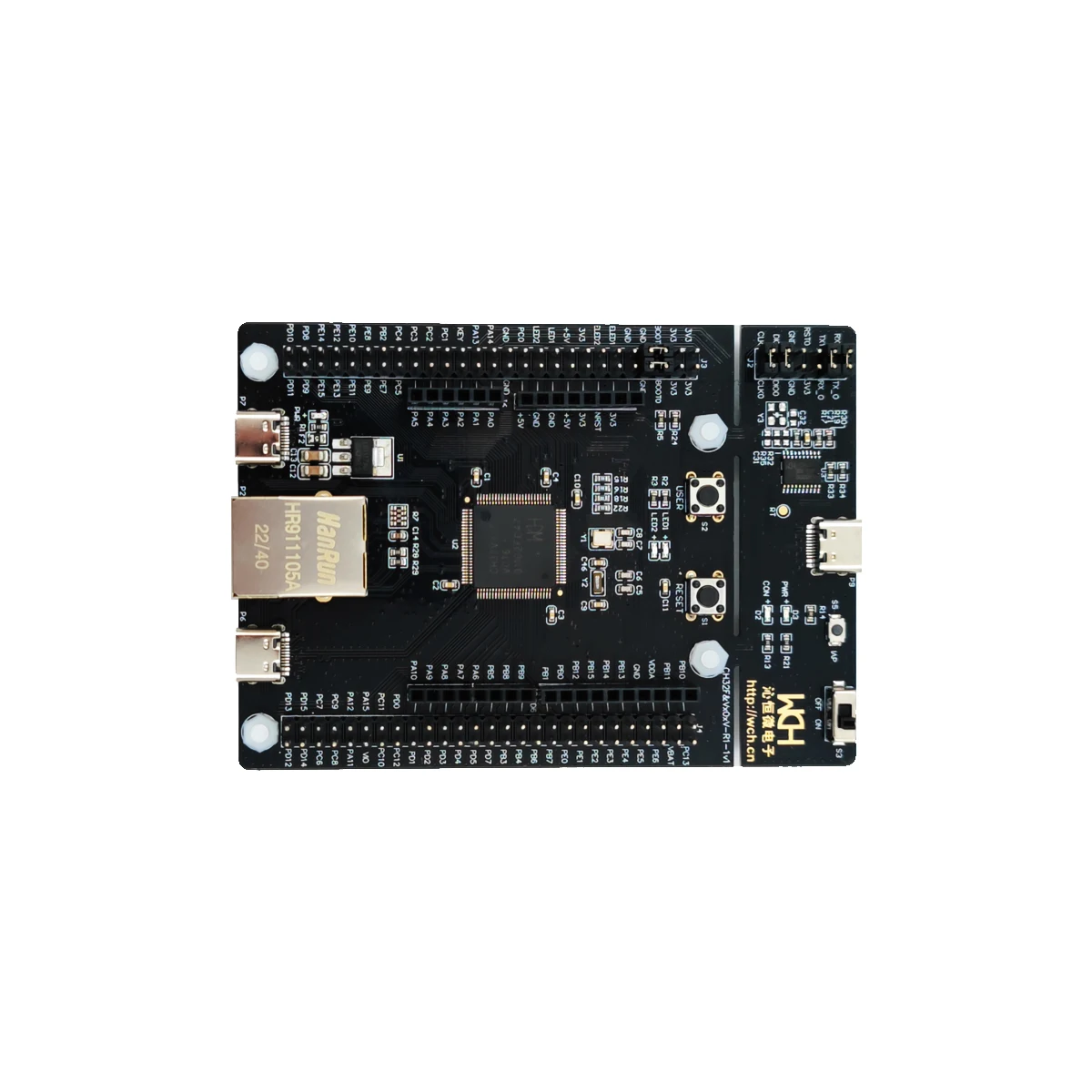 Placa do Desenvolvimento com Portas Uart Ch32v307v-evt-r1 Ch32v307 Risc-v Mcu Wch-link a Bordo - Image 5