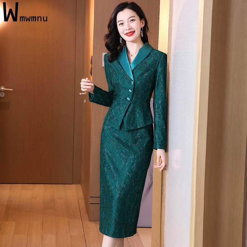 Damen Maßgeschneidertes Anzug-Set mit langem Blazer und Hose