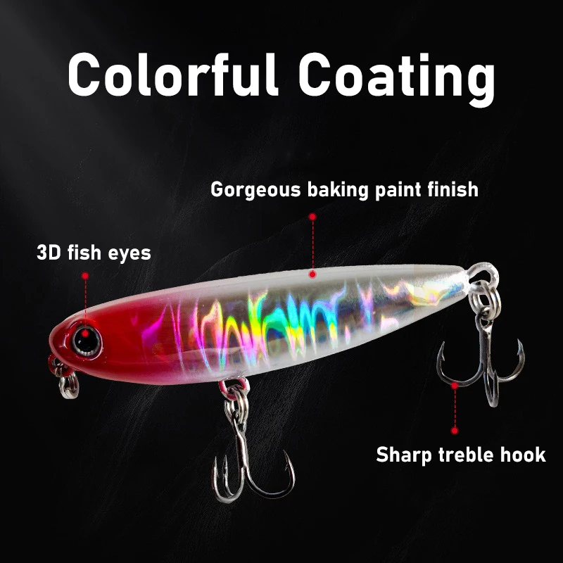 45mm 2.8g Mini Floating Pencil Lures Micro Topwater Fishing Bait Artificial Twitchbait 3D Wobblers Swimbait for Fishing Tackle