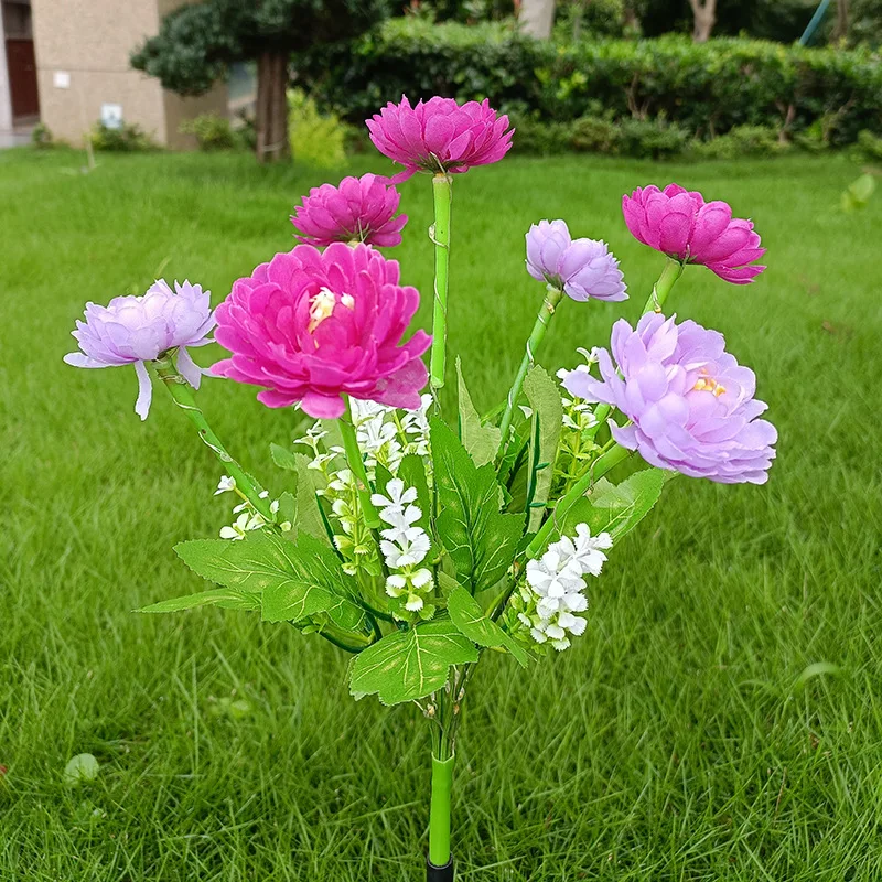 Solar Lotus Flower Outdoor Garden Light - Decorative Lawn Lamp for Yard, Patio, Parties, Weddings, and Holidays