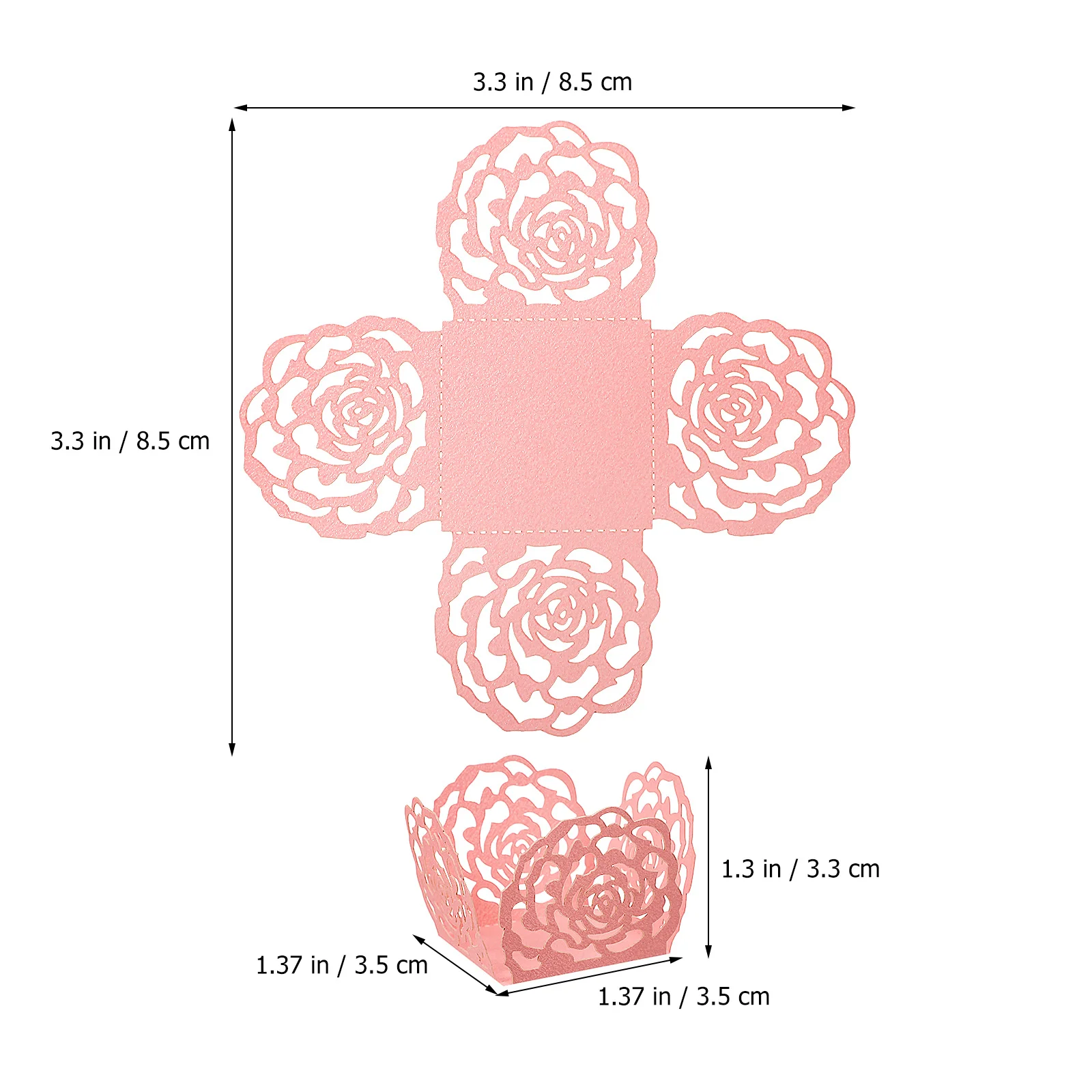 100Pcs Chocolate Cups Truffle Wrappers Pink Beige Baking Cups Mini Cupcake Liners Paper Candy Chocolate Wrappers For
