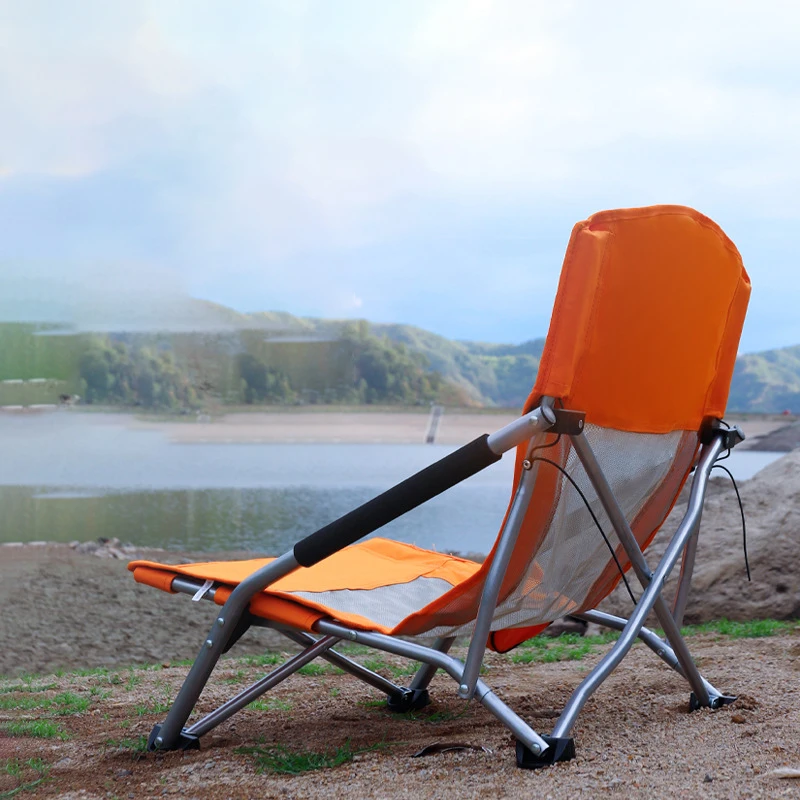 Outdoor lounge chair Camping folding chair Beach Portable travel high back fishing
