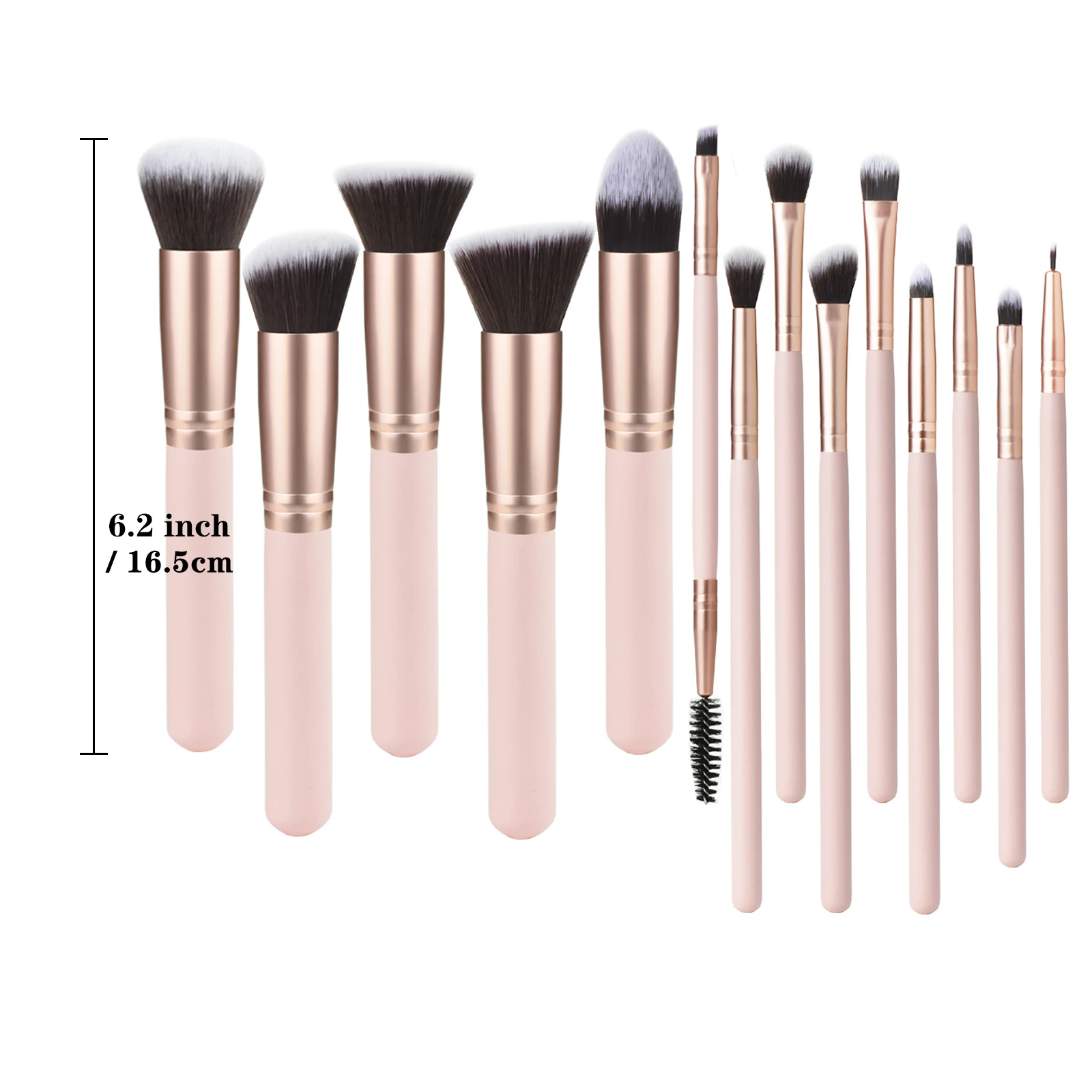 Description Picture 2 of itemSoft hair 14Pcs Professional Makeup brush wood handle powder brush foundation make-up brush concealer brush eye shadow bru