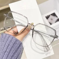 Lunettes de myopie à grande monture pour hommes et femmes, blocage de la lumière bleue, Anti-fatigue oculaire, Vision HD, lentille de Prescription-1.25-2.25 3