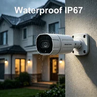 Caméra IP de sécurité PoE 4K Onvif, audio bidirectionnel, 48V PoE/DC 12V, vision nocturne couleur, 2 pièces, 8MP, surveillance vidéo en métal pour NVR 4
