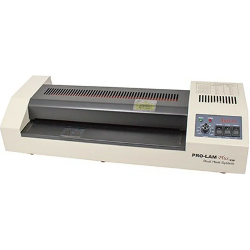 

Akiles aplp330 model prolam plus 330 dual heat system laminator, 13 "(330mm) throat capacity, 23 "/min Max laminating speed, 10