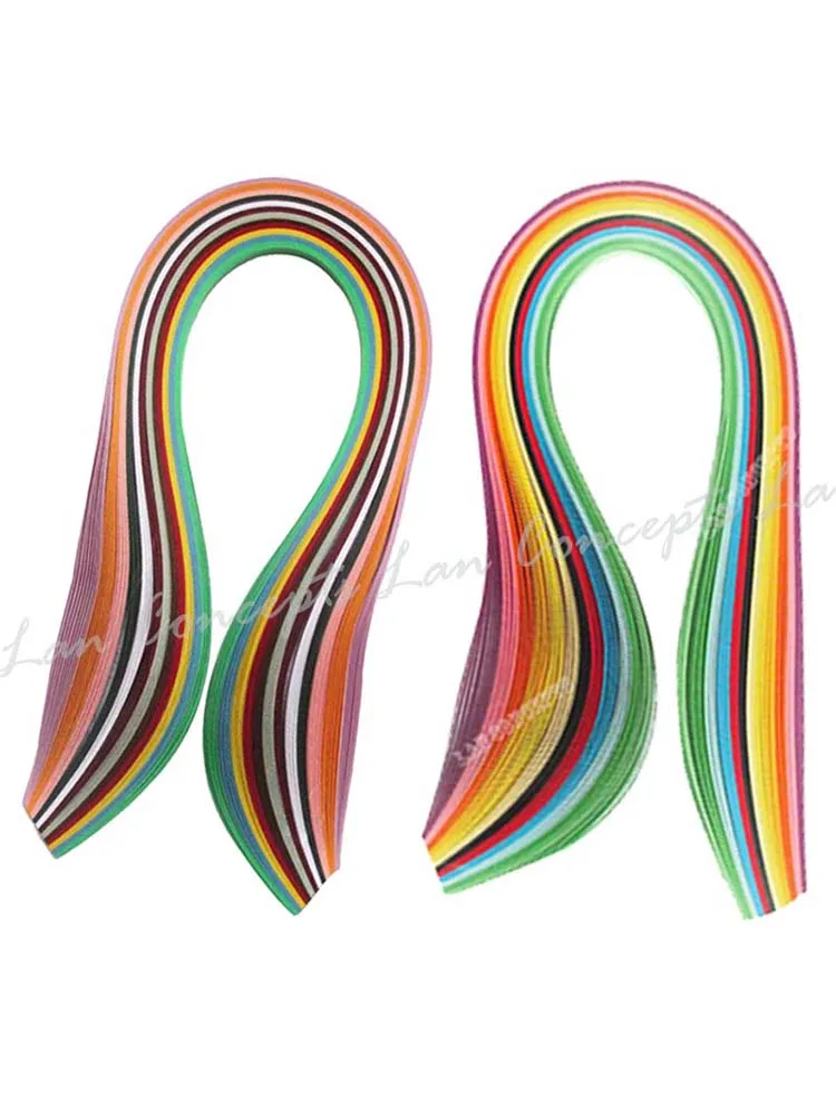

DIY Quilling Paper Filigree Mixed 24 colors - W0.5cmxL39cm 1200pcs/lot free shipping