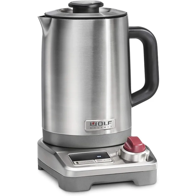 Wolf Gourmet True Temperature Electric Kettle, 1.5 Liter Capacity, WGKT100S