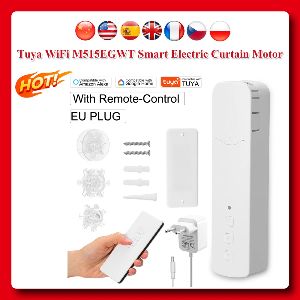 Tuya Wifi M515egwt Smart Motorized Chain Roller Blinds Pull Bead ...