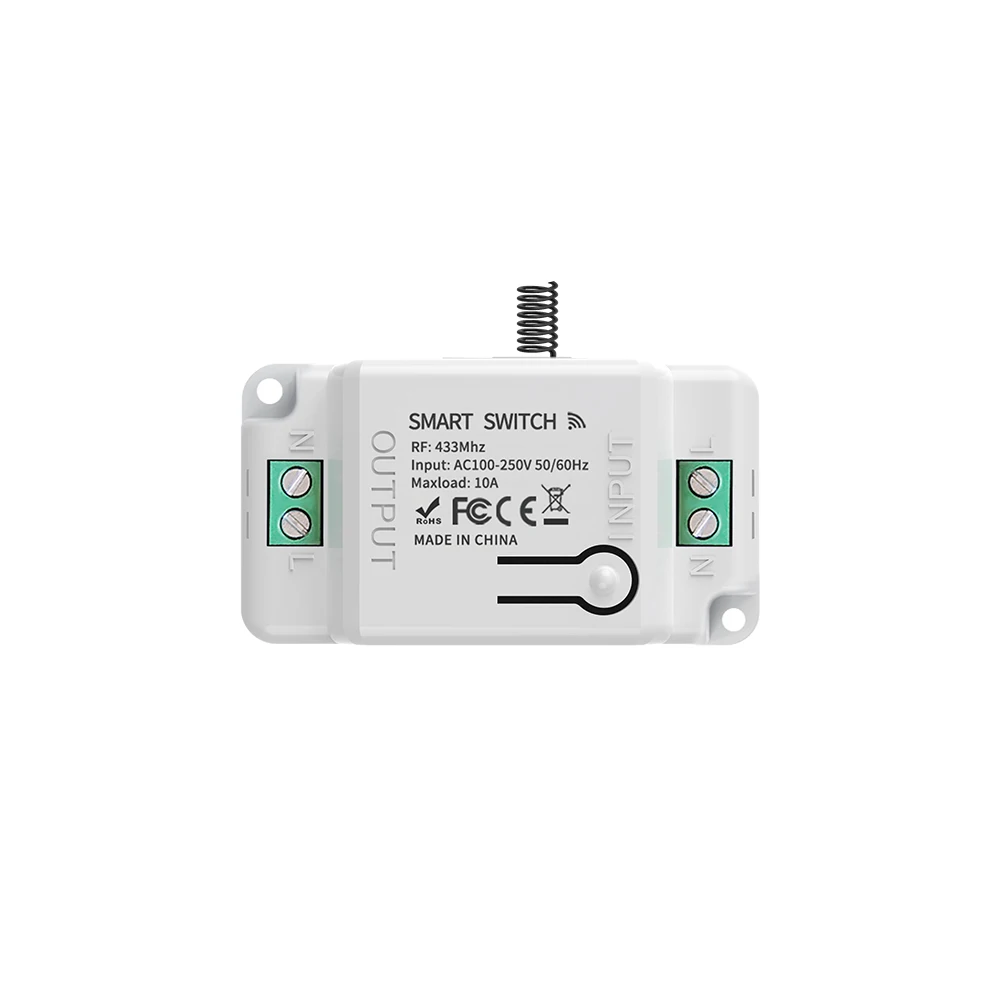 RF 433Mhz 스마트 무선 스위치 리모컨 100-250V 10A 릴레이 - 전자 장치 제어