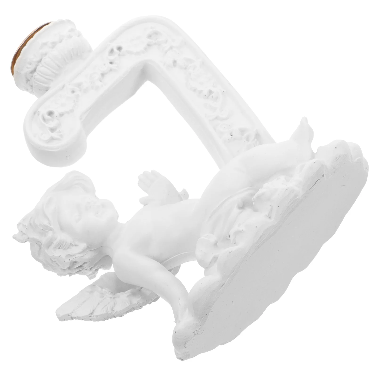 

Resin Cupid Figure Candleholder Desktop Cupid Shaped Pillar Holder Holder