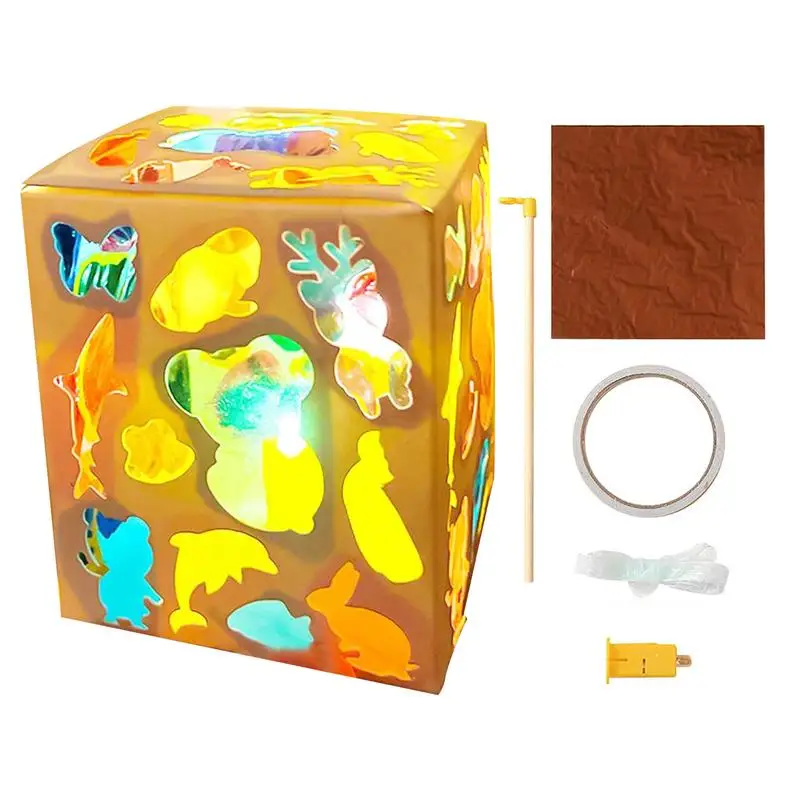 

Lantern Craft Bulk Halloween Lantern Craft Kit For Projection Lamp Material Package DIY Shadow Lantern Colored Glass Paper