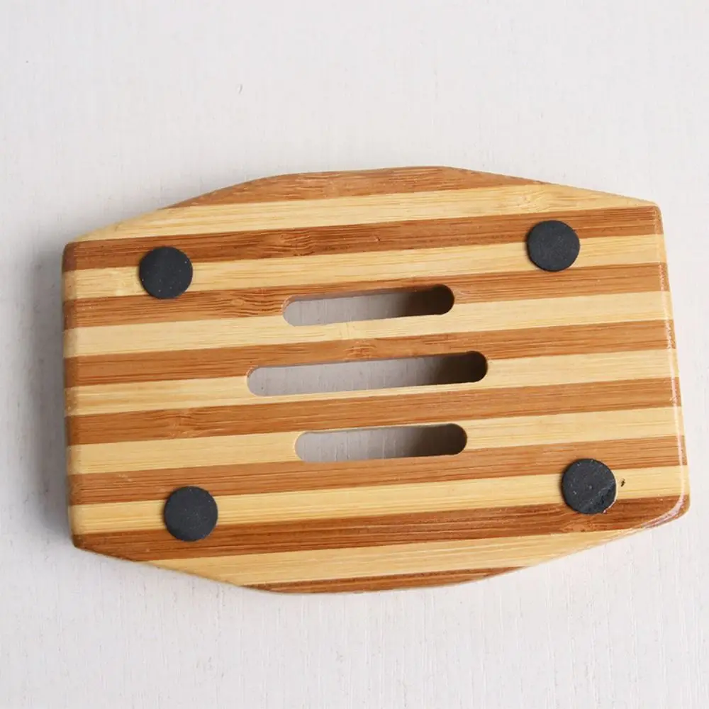 Wooden Natural Bamboo Soap Dishes Tray Holder Storage Soap Rack Plate Box Container Portable Bathroom Dish Storage Box soap holder shower soap tray soap dish rack