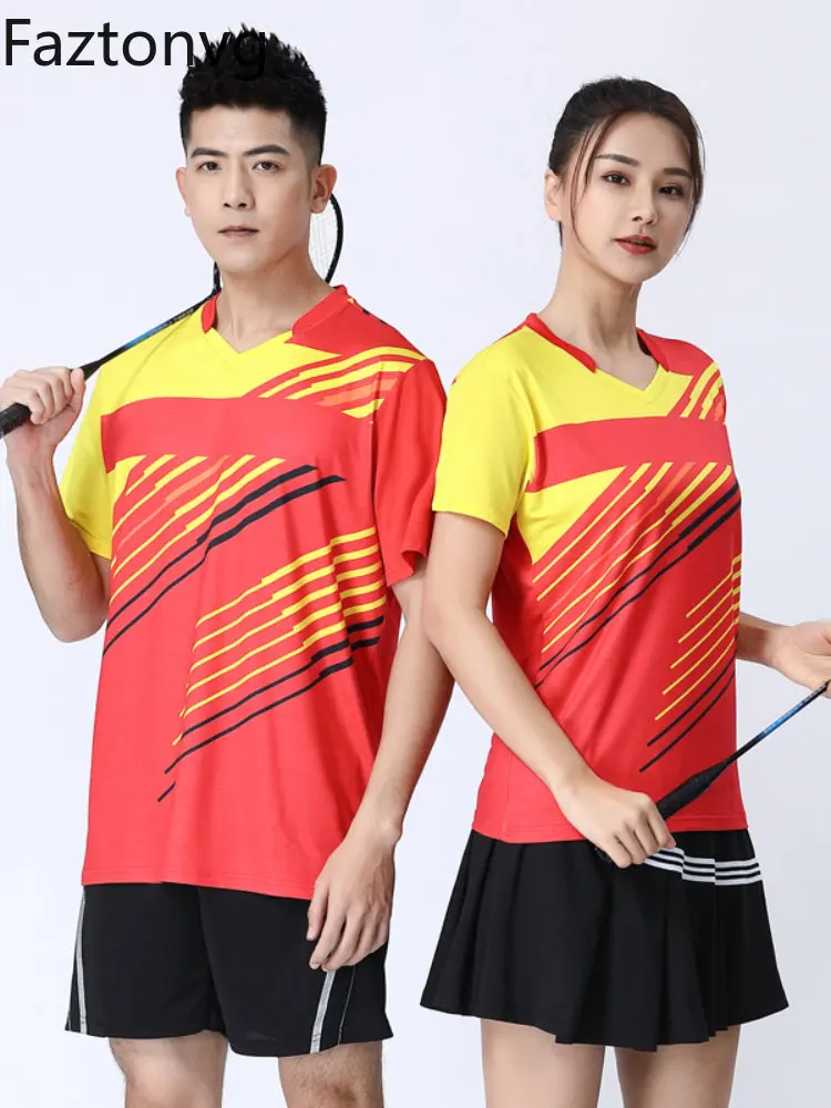 Men and Women Tennis Shirt Set Badminton Clothes Table Tennis Shirt Clothing Shorts Suit Breathable Sportswear