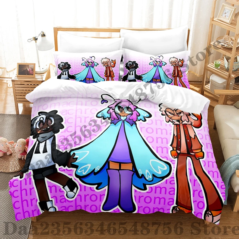 Game Dandy's World Bedding Set Single Twin Full Queen King Size Bed Set Adult Kid Bedroom Duvetcover Sets Anime Bed Sheet Set 4