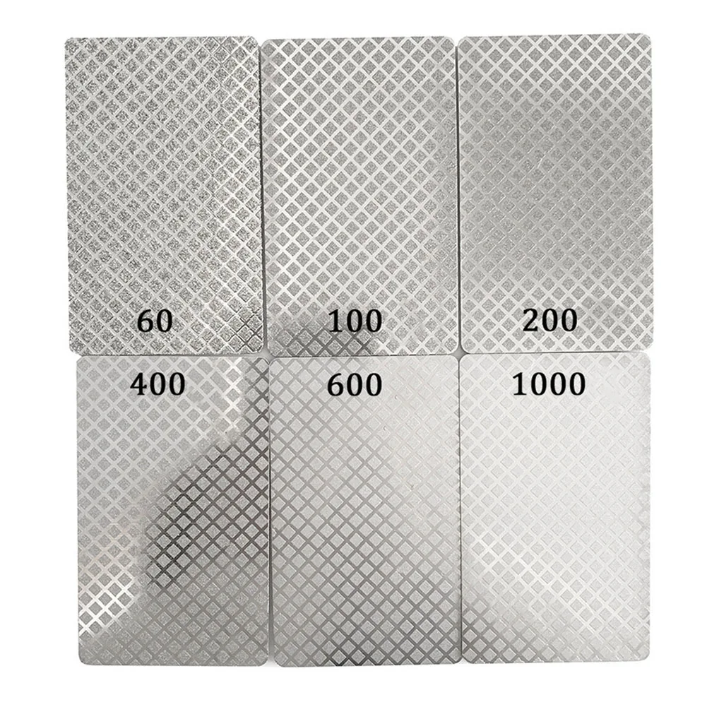 

1pc Diamond Knives Sharpening Stone 60-1000Grit KnifeSharpener Ultra-thinHoneycomb Whetstone Tool 90×55×2.5mm