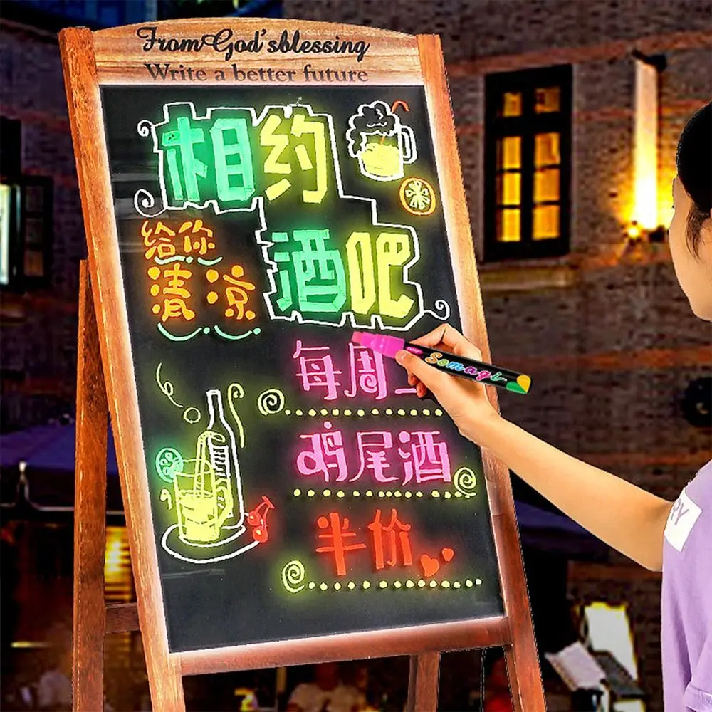 지워지는 유리 창 페인팅 Led 보드, 쓰기 하이라이터, 화이트보드 펜, 액체 분필 펜, 아트 마커 펜