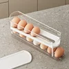 Sliding Egg Storage Box Refrigerator Food Holder Dispenser Double Layer Automatic Rolling Egg Container Kitchen Accessories 6