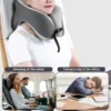 Ushaped Travel Pillows 2-in-1 Travel Pillow Face Down Pillow Cooling Gel Memory Foam Face Pillow Relax Arms Eye Surgery Support 4