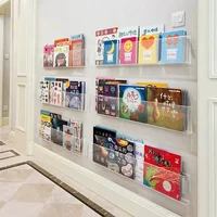 Acrylic Picture Book Display Stand Bookshelf Children's Wall Behind the Door Reading Magazine Storage Wall Hanging Bookshelf 1