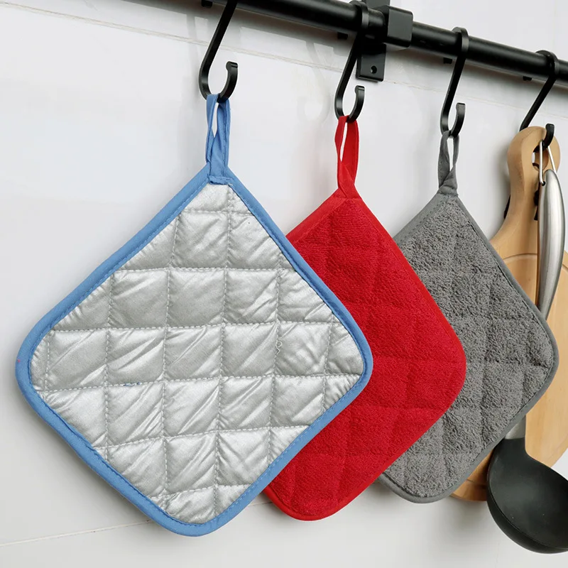 Cotton Pot Holders Heat Resistant Towel Pot Holders Cotton Non-slip Mat Potholder Kitchen Baking Hot Pads Table Placemat Accessories