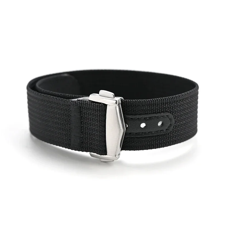 Premium Nylon Watch Strap with Waterproof Folding Buckle - 22mm Wristband Replacement