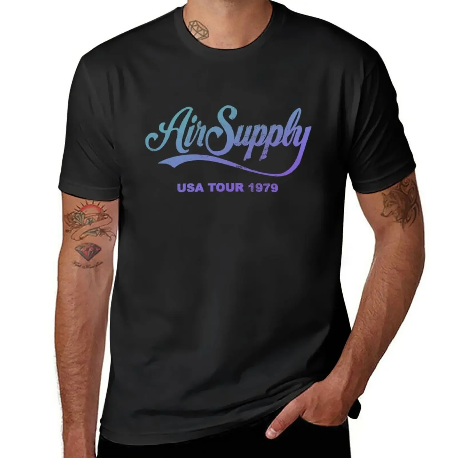

Air Supply USA Tour 1979 [Worn Look] T-Shirt Blouse boys animal print summer clothes clothes for men
