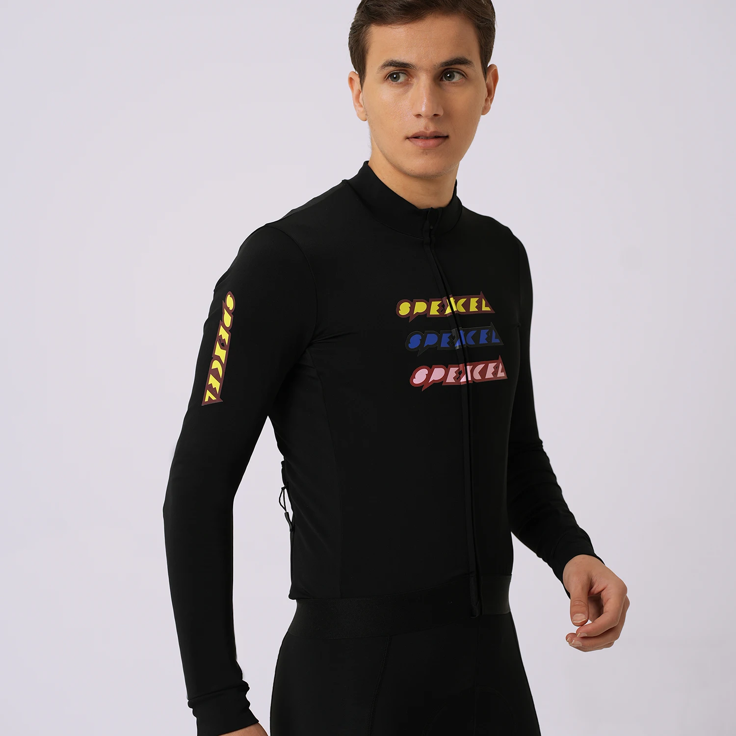 SPEXCEL LOGO New Winter Thermal Fleece Cycling Jersey Road Mtb bicycle wear Long sleeve Race Fit Nylon thermal fabric man 5