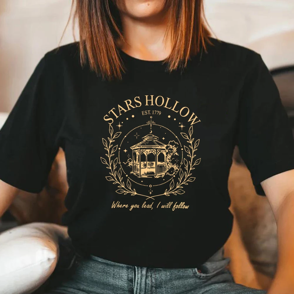 

Vintage Stars Hallow T-shirt Lukes Diner T Shirt Women Short Sleeve Tshirts Gilmore Girl Merch Streetwear Tops Graphic T Shirts