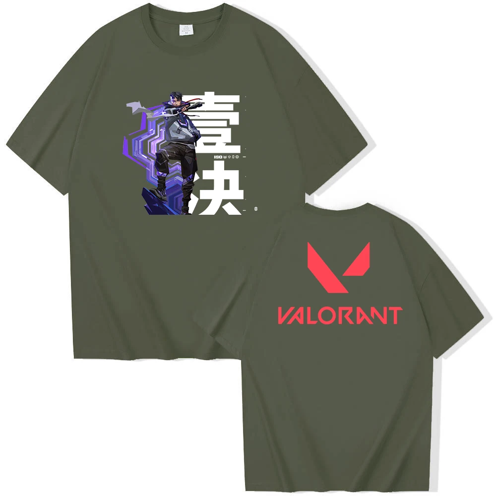 thumbnail image 1 of Camiseta ISO Valorant, camisetas de manga corta y cuello redondo, regalo para fanáticos, 1 of 5