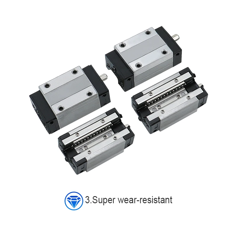 Slider Block Flange Steel Cage Carriages Fit HGR15 Linear Guide Rail 4Pcs For CNC miniature linear rail linear rail