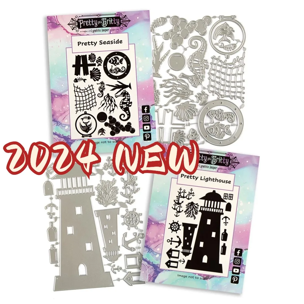 

Модные металлические Вырубные штампы с изображением морского маяков, декоративный трафарет, тисненый шаблон, сделай сам, поздравительная открытка ручной работы