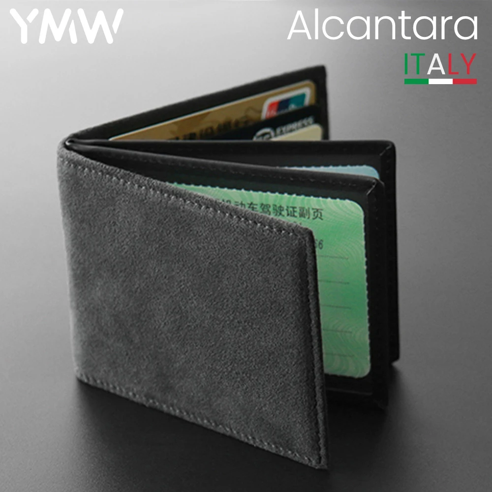 Ymw Alcantara Card Holder Women & Man Luxury Artificial Leather Slim Card  Wallet Small Thin Card Package - File Folders - AliExpress