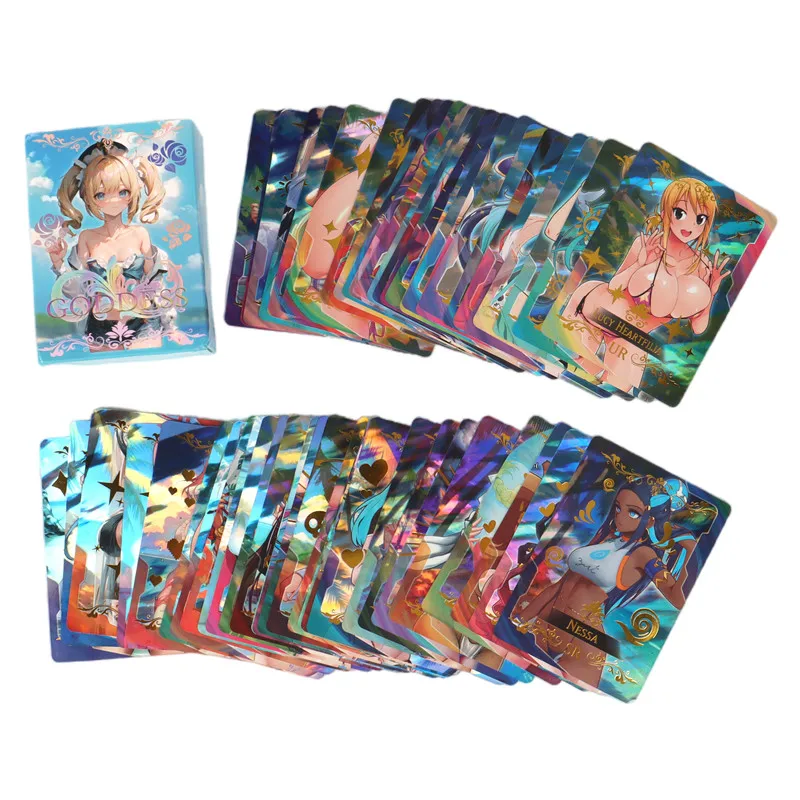Anime Trading Cards 55Pcs Goddess Story Holographic Cards