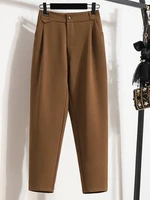 Autumn Winter 2026 Suit Pants Female Solid Color Casual Trousers Ladies Pockets Straight Plus Size Ankle Length Pants - Image 3