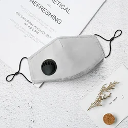 Breathable Cotton Face Mask with Replaceable Filter - Reusable & Washable Anti - Dust Protection (GRAY)