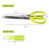 Multifunctional Multi Layers Stainless Steel Knives Kitchen Scissors 5 Blade Herb Scissors Scallion Cutter Kitchen Accessories 6