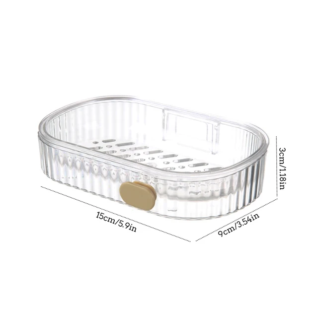 Otthoni Dupla Lefolyó Szappandoboz Falra Szerelt Ön Adagoló Szappan Tárolódoboz Kreatív Nincs Lyukasztó Készletek Szervező Tárolópolc - Image 6