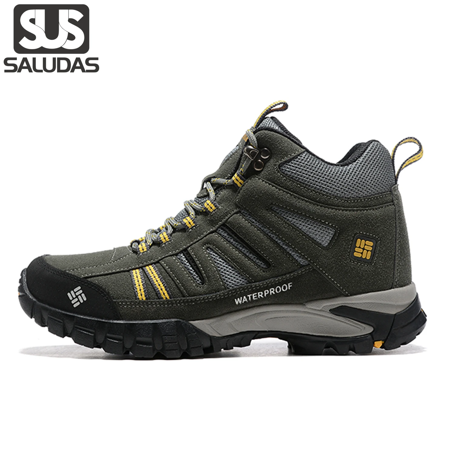 

SALUDAS Hiking Boots Men Outdoor Mountain Trail Trekking Shoes Non-slip Breathable High-Top Jungle Hunting Tactical Boots Men