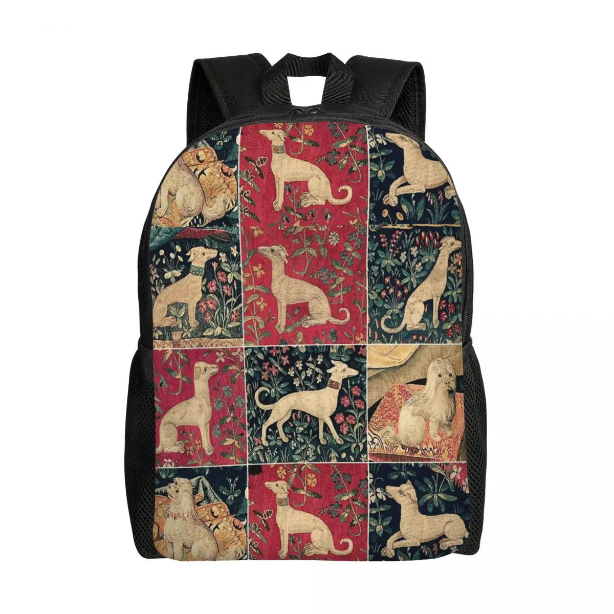 

Medieval Greyhound Travel Backpack Women Men School Laptop Bookbag Whippet Sighthound Dog College Student Daypack Bags
