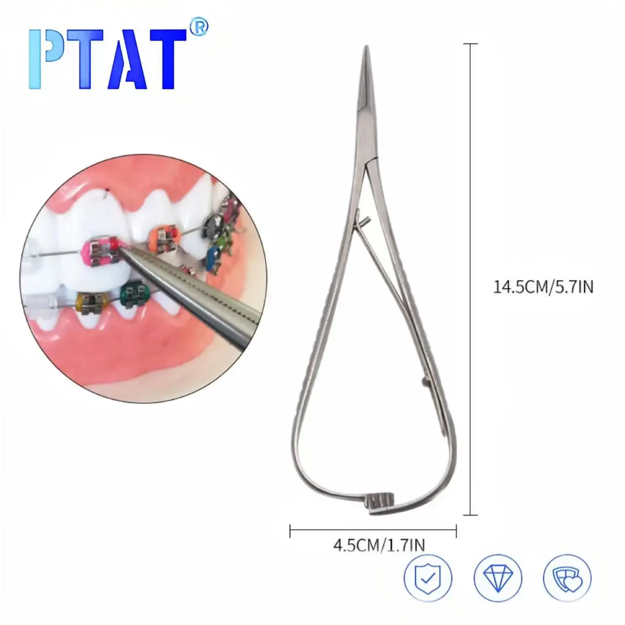 Set Di 3 Pinze Termostatiche Premium A 5 Curve Per Chirurgia E Odontoiatria - Bloccaggio Sicuro - Foto 7