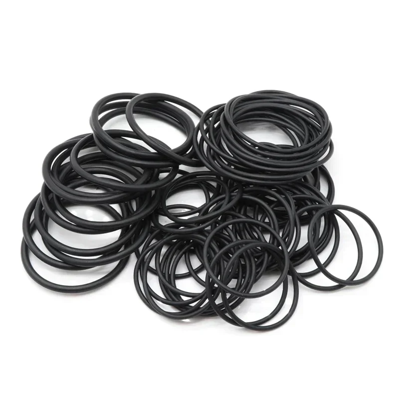 NBR O Ring Gasket 10/50/100Pcs Thickness CS 2mm OD 5~150mm Nitrile Rubber Round O Type Corrosion Oil Resist Sealing Washer Black rubber o rings,sealing gasket,rubber washers,keycap o rings,silicone o rings